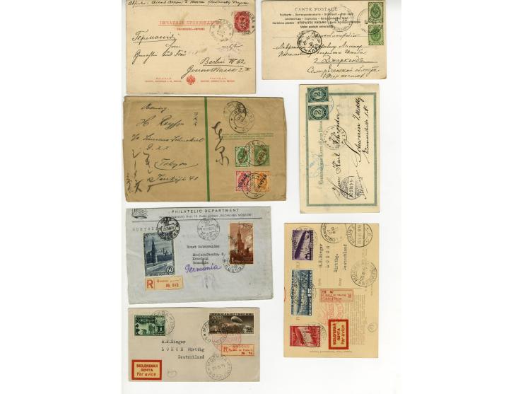 1898/1948, 13 Briefe und Karten, dabei Luftpost, 1 Karte Post Levante und 1 Streifband Post in China mit Zusatz