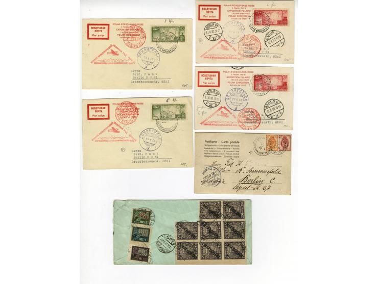 1898/1948, 13 Briefe und Karten, dabei Luftpost, 1 Karte Post Levante und 1 Streifband Post in China mit Zusatz