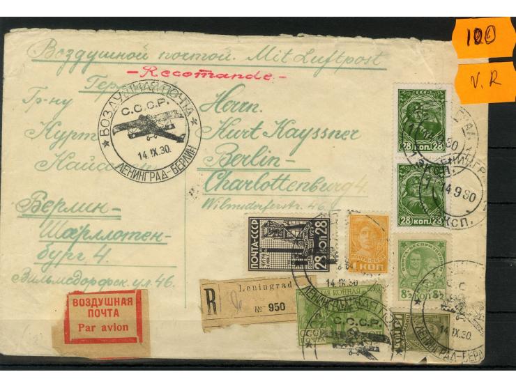 1913/30, Partie mit 6 Briefen und Karten, dabei 2 Postkarten 1913/14 nach Japan mit Ankunftsstempel Tsuruga, Mi.-Nr. 212-14a 