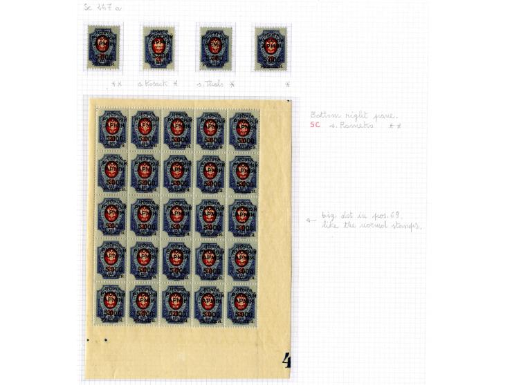 1921, very extensive collection built over the years with a lot of knowledge, housed in 14 self-designed albums. Divided into