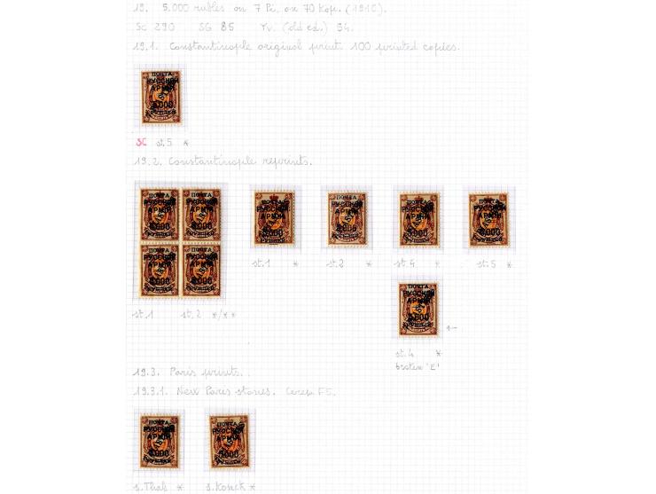 1921, very extensive collection built over the years with a lot of knowledge, housed in 14 self-designed albums. Divided into
