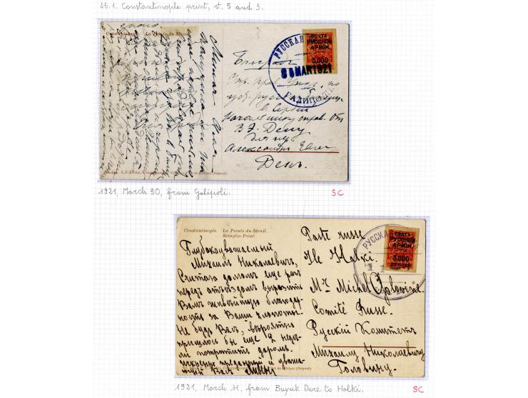 1921, very extensive collection built over the years with a lot of knowledge, housed in 14 self-designed albums. Divided into