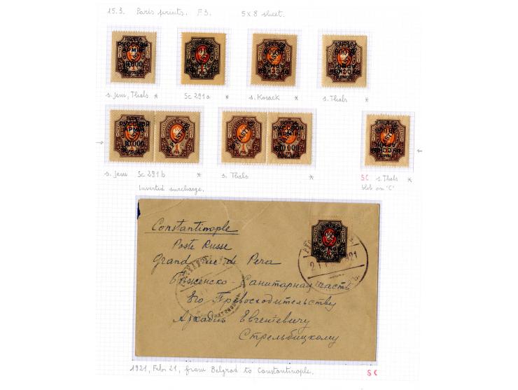 1921, very extensive collection built over the years with a lot of knowledge, housed in 14 self-designed albums. Divided into
