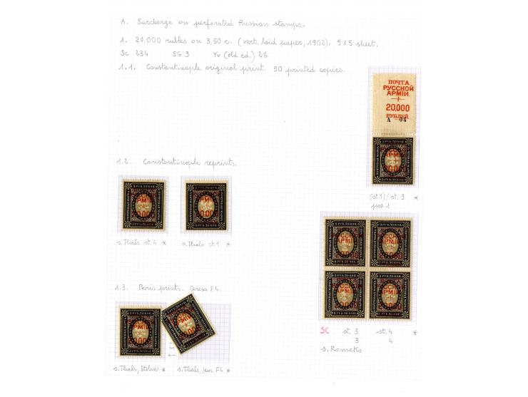 1921, very extensive collection built over the years with a lot of knowledge, housed in 14 self-designed albums. Divided into