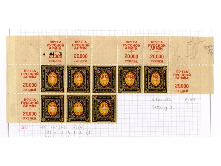 1921, very extensive collection built over the years with a lot of knowledge, housed in 14 self-designed albums. Divided into
