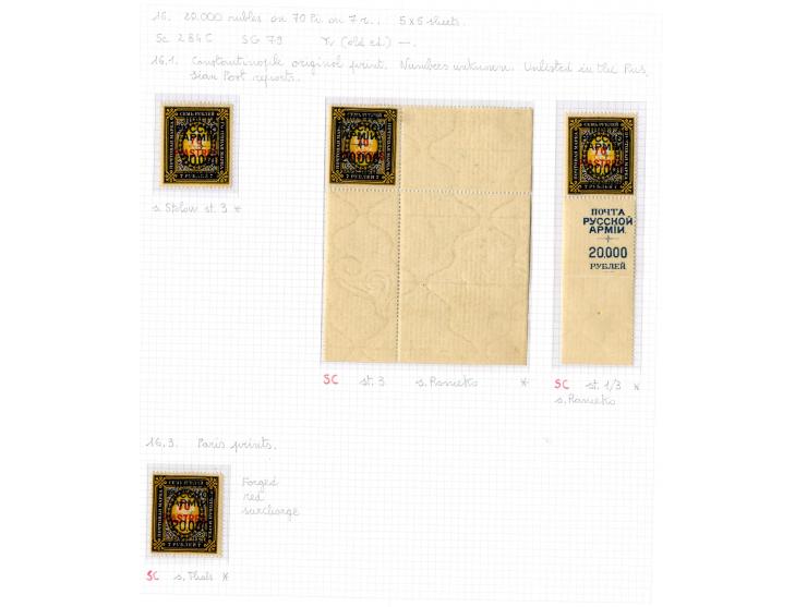 1921, very extensive collection built over the years with a lot of knowledge, housed in 14 self-designed albums. Divided into