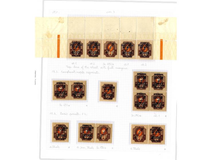 1921, very extensive collection built over the years with a lot of knowledge, housed in 14 self-designed albums. Divided into