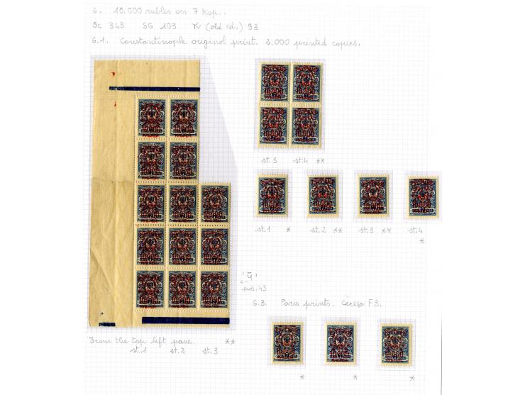 1921, very extensive collection built over the years with a lot of knowledge, housed in 14 self-designed albums. Divided into