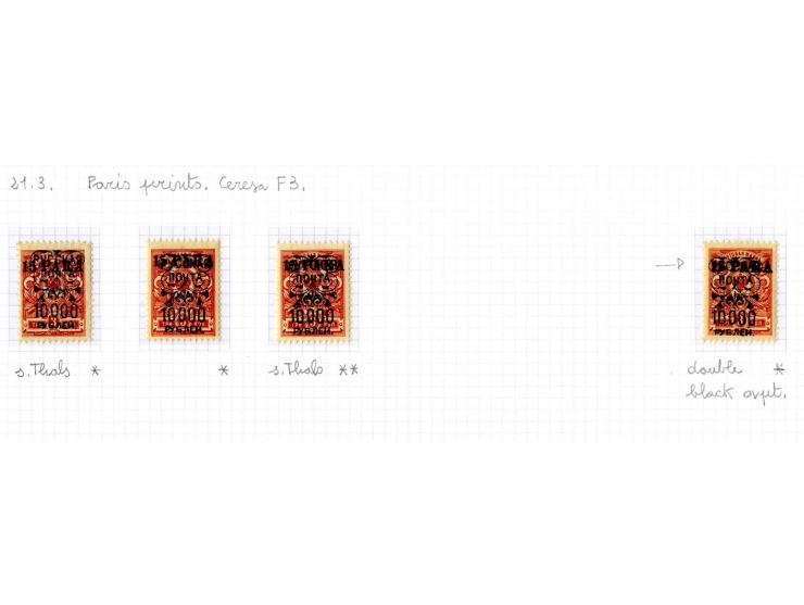 1921, very extensive collection built over the years with a lot of knowledge, housed in 14 self-designed albums. Divided into