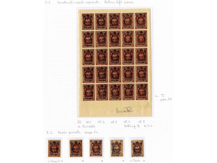 1921, very extensive collection built over the years with a lot of knowledge, housed in 14 self-designed albums. Divided into