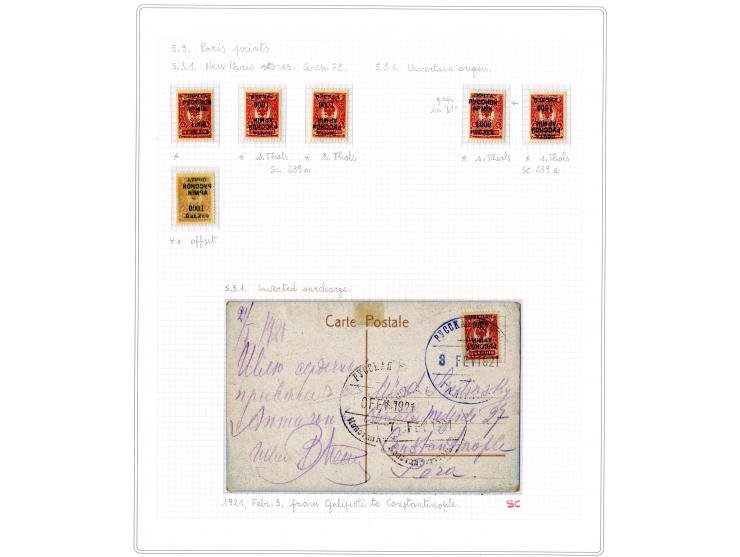 1921, very extensive collection built over the years with a lot of knowledge, housed in 14 self-designed albums. Divided into