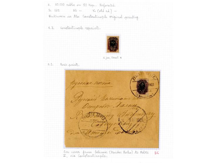 1921, very extensive collection built over the years with a lot of knowledge, housed in 14 self-designed albums. Divided into