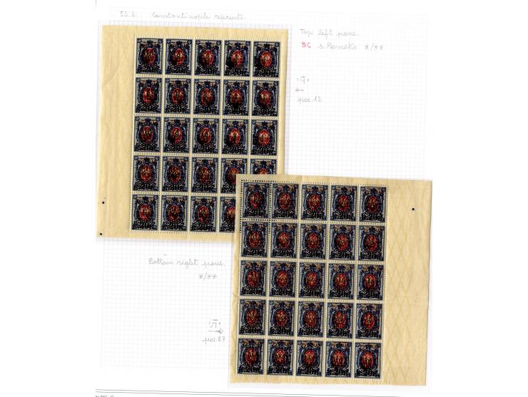 1921, very extensive collection built over the years with a lot of knowledge, housed in 14 self-designed albums. Divided into