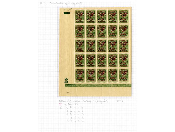 1921, very extensive collection built over the years with a lot of knowledge, housed in 14 self-designed albums. Divided into