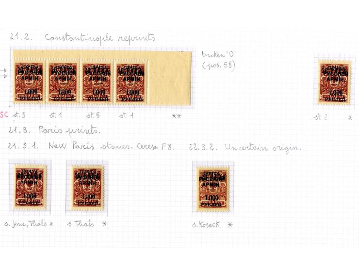 1921, very extensive collection built over the years with a lot of knowledge, housed in 14 self-designed albums. Divided into