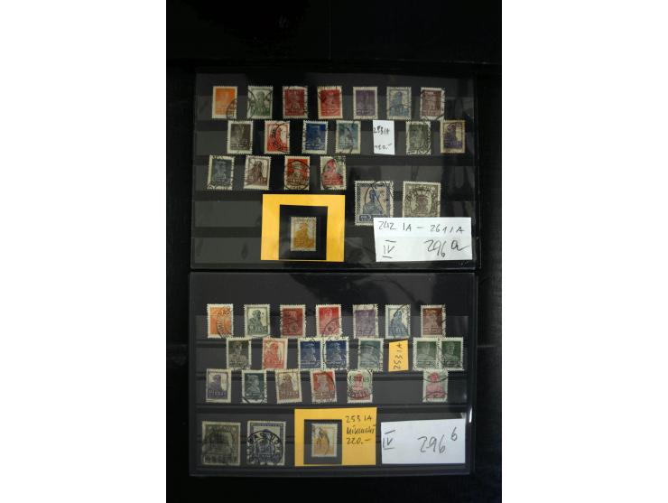 1923/64, spezialisierte, meist gestempelte Sammlung mit einer Vielzahl an besseren Werten und Besonderheiten dabei u.a. Mi.-N