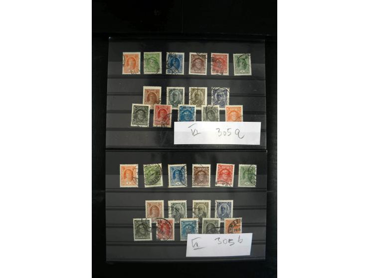 1923/64, spezialisierte, meist gestempelte Sammlung mit einer Vielzahl an besseren Werten und Besonderheiten dabei u.a. Mi.-N