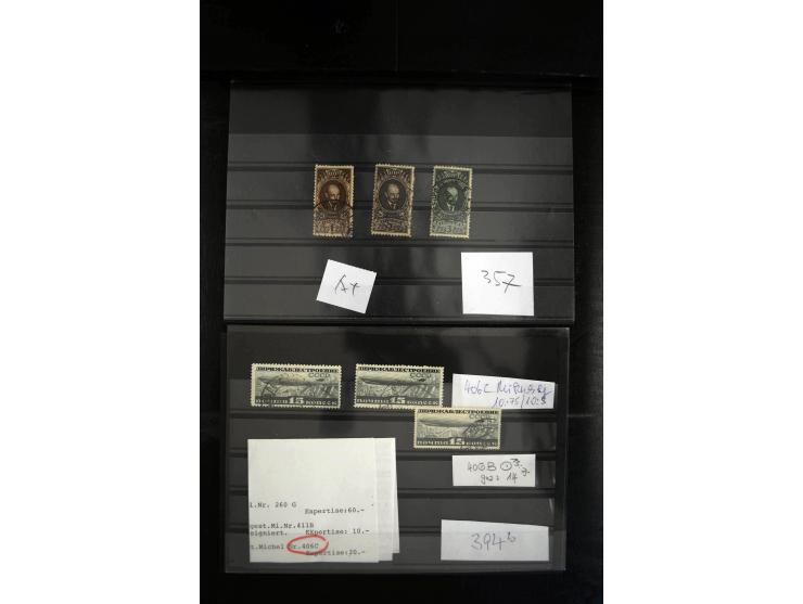 1923/64, spezialisierte, meist gestempelte Sammlung mit einer Vielzahl an besseren Werten und Besonderheiten dabei u.a. Mi.-N
