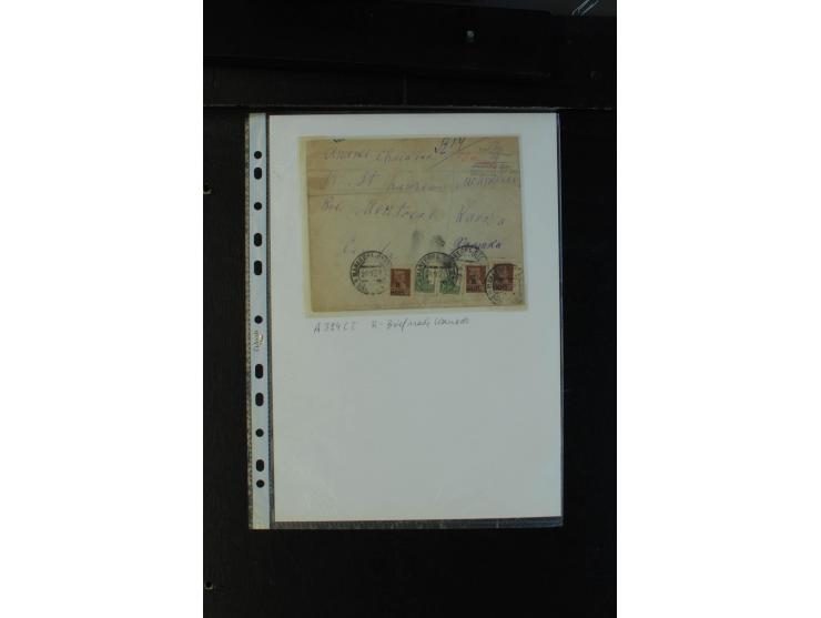 1927, Portomarken mit Aufruck, interessante Spezialsammlung mit 18 Briefen sowie interessantem Markenteil mit waagerechten un