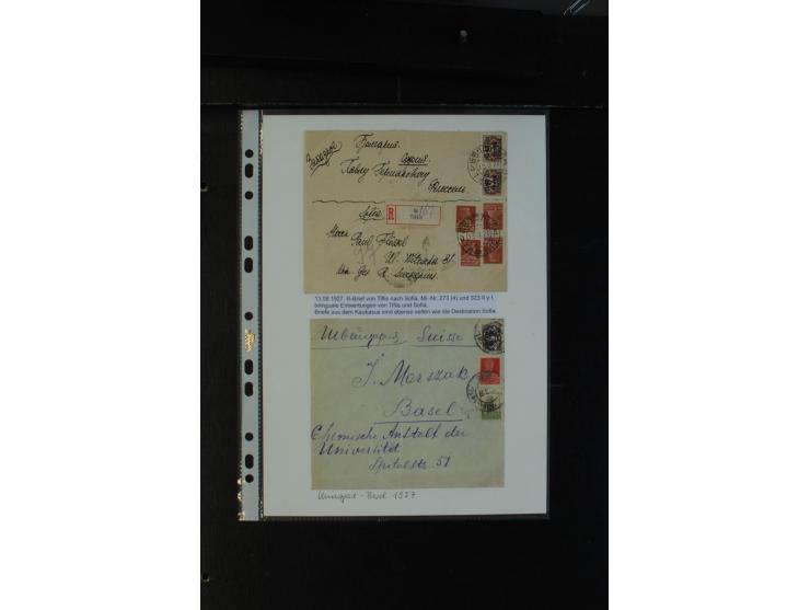 1927, Portomarken mit Aufruck, interessante Spezialsammlung mit 18 Briefen sowie interessantem Markenteil mit waagerechten un