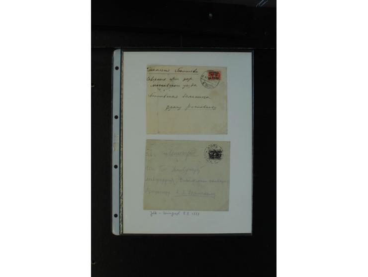1927, Portomarken mit Aufruck, interessante Spezialsammlung mit 18 Briefen sowie interessantem Markenteil mit waagerechten un