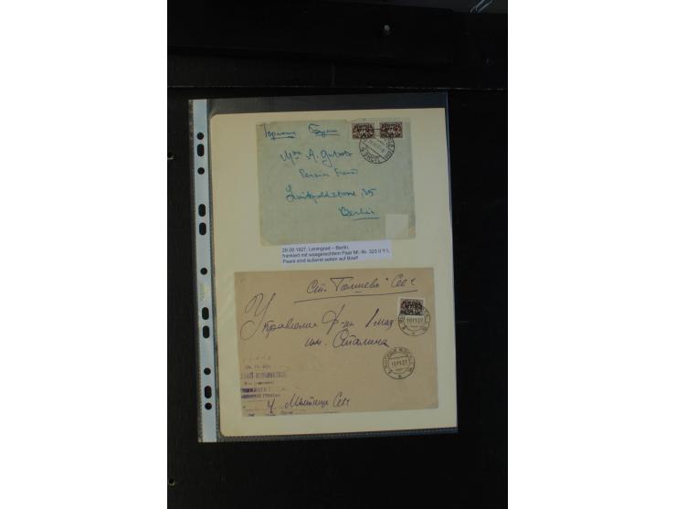 1927, Portomarken mit Aufruck, interessante Spezialsammlung mit 18 Briefen sowie interessantem Markenteil mit waagerechten un