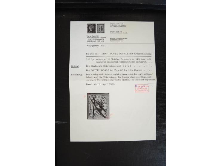1843/1999, in den Hauptnummern überkomplette und teils spezialisierte Sammlung, in 3 in Ziegenleder gebundenen, individuellen