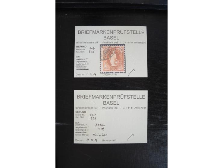 1843/1999, in den Hauptnummern überkomplette und teils spezialisierte Sammlung, in 3 in Ziegenleder gebundenen, individuellen