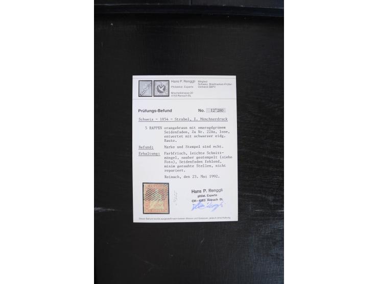 1843/1999, in den Hauptnummern überkomplette und teils spezialisierte Sammlung, in 3 in Ziegenleder gebundenen, individuellen