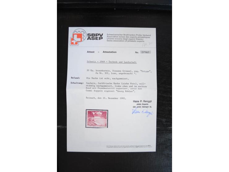 1843/1999, in den Hauptnummern überkomplette und teils spezialisierte Sammlung, in 3 in Ziegenleder gebundenen, individuellen