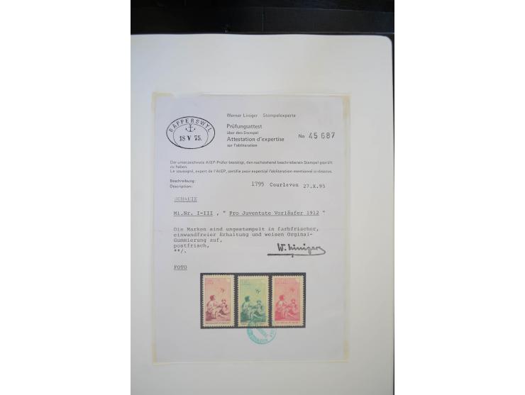 1843/1999, in den Hauptnummern überkomplette und teils spezialisierte Sammlung, in 3 in Ziegenleder gebundenen, individuellen