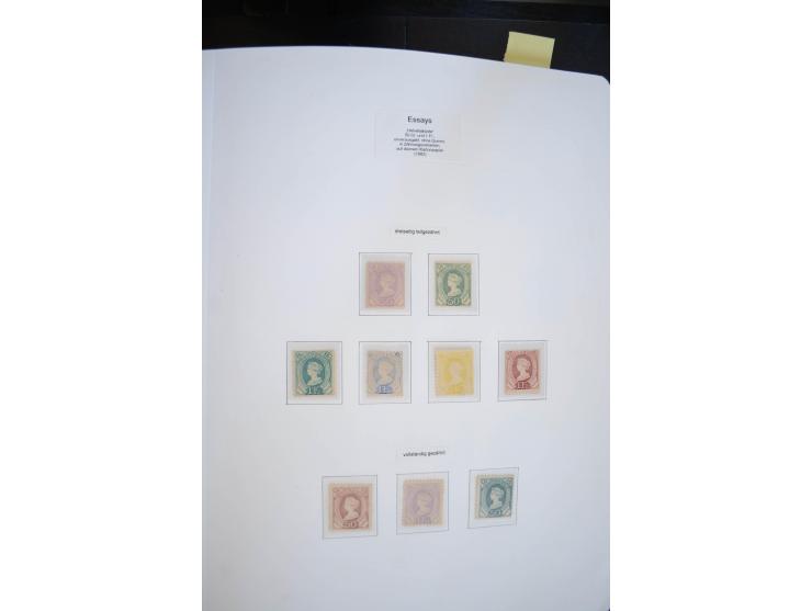 1843/1999, in den Hauptnummern überkomplette und teils spezialisierte Sammlung, in 3 in Ziegenleder gebundenen, individuellen