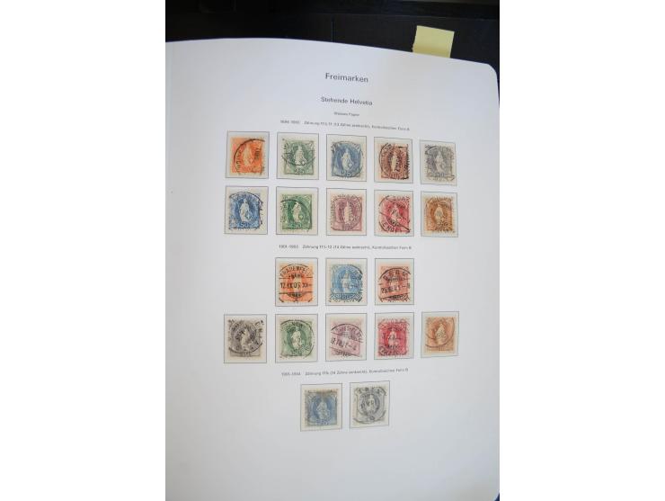 1843/1999, in den Hauptnummern überkomplette und teils spezialisierte Sammlung, in 3 in Ziegenleder gebundenen, individuellen