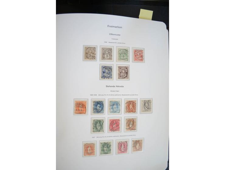 1843/1999, in den Hauptnummern überkomplette und teils spezialisierte Sammlung, in 3 in Ziegenleder gebundenen, individuellen