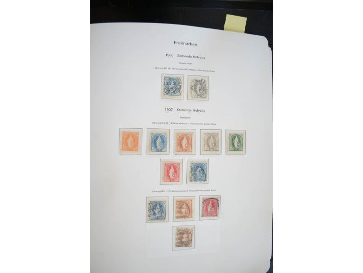 1843/1999, in den Hauptnummern überkomplette und teils spezialisierte Sammlung, in 3 in Ziegenleder gebundenen, individuellen