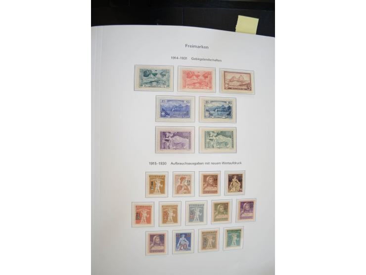 1843/1999, in den Hauptnummern überkomplette und teils spezialisierte Sammlung, in 3 in Ziegenleder gebundenen, individuellen