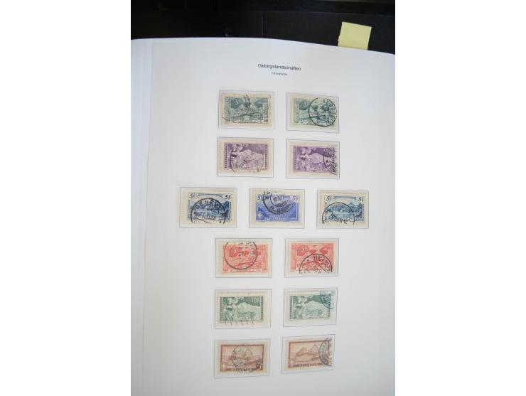 1843/1999, in den Hauptnummern überkomplette und teils spezialisierte Sammlung, in 3 in Ziegenleder gebundenen, individuellen