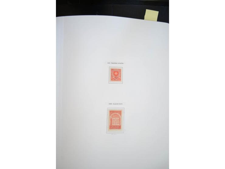 1843/1999, in den Hauptnummern überkomplette und teils spezialisierte Sammlung, in 3 in Ziegenleder gebundenen, individuellen