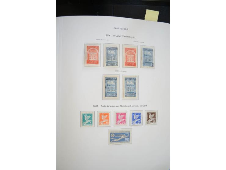 1843/1999, in den Hauptnummern überkomplette und teils spezialisierte Sammlung, in 3 in Ziegenleder gebundenen, individuellen