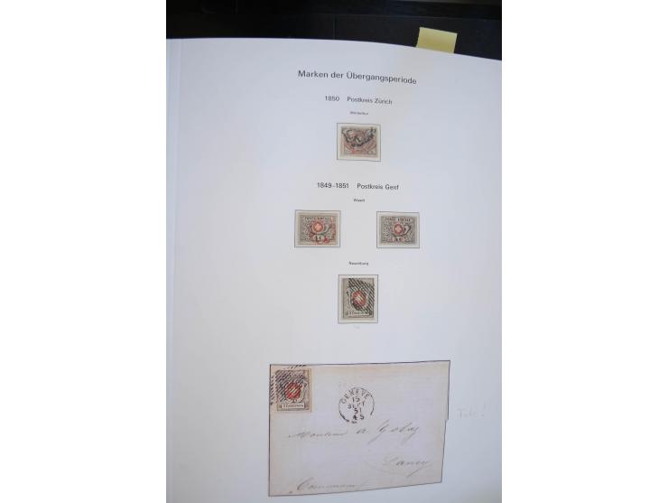 1843/1999, in den Hauptnummern überkomplette und teils spezialisierte Sammlung, in 3 in Ziegenleder gebundenen, individuellen