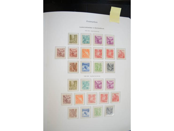 1843/1999, in den Hauptnummern überkomplette und teils spezialisierte Sammlung, in 3 in Ziegenleder gebundenen, individuellen