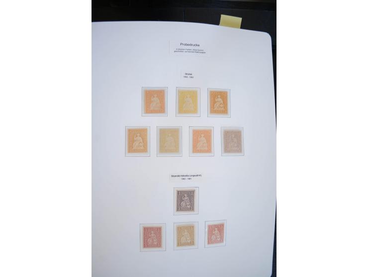 1843/1999, in den Hauptnummern überkomplette und teils spezialisierte Sammlung, in 3 in Ziegenleder gebundenen, individuellen