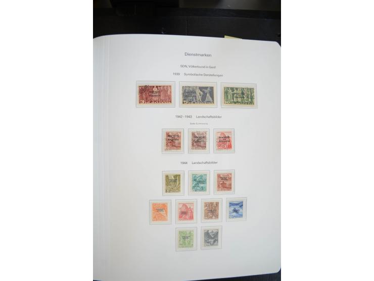 1843/1999, in den Hauptnummern überkomplette und teils spezialisierte Sammlung, in 3 in Ziegenleder gebundenen, individuellen