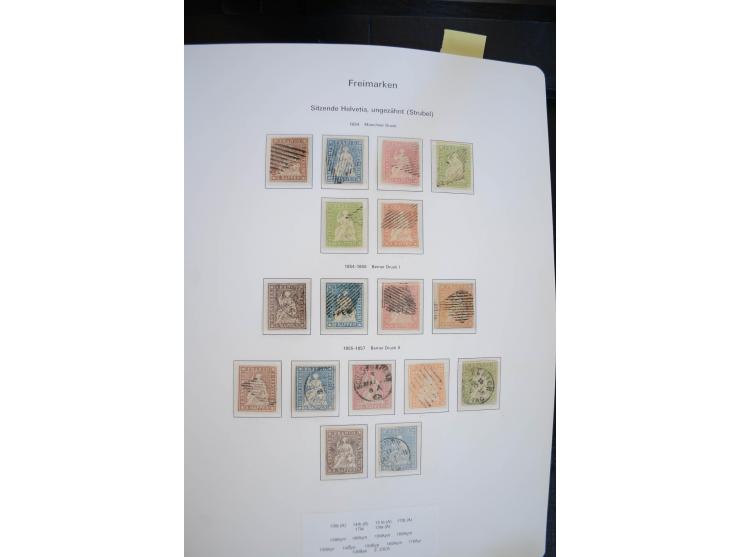1843/1999, in den Hauptnummern überkomplette und teils spezialisierte Sammlung, in 3 in Ziegenleder gebundenen, individuellen