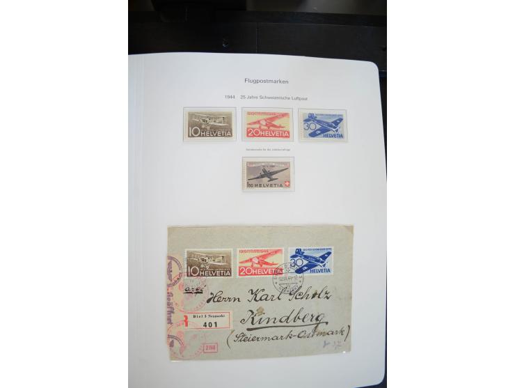 1843/1999, in den Hauptnummern überkomplette und teils spezialisierte Sammlung, in 3 in Ziegenleder gebundenen, individuellen
