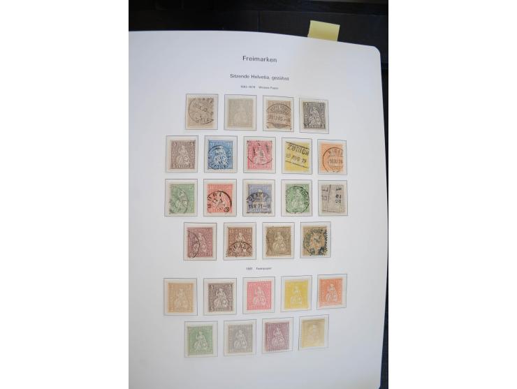 1843/1999, in den Hauptnummern überkomplette und teils spezialisierte Sammlung, in 3 in Ziegenleder gebundenen, individuellen