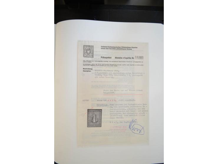1843/1999, in den Hauptnummern überkomplette und teils spezialisierte Sammlung, in 3 in Ziegenleder gebundenen, individuellen