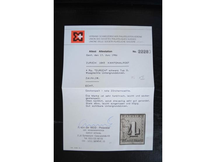 1843/1999, in den Hauptnummern überkomplette und teils spezialisierte Sammlung, in 3 in Ziegenleder gebundenen, individuellen