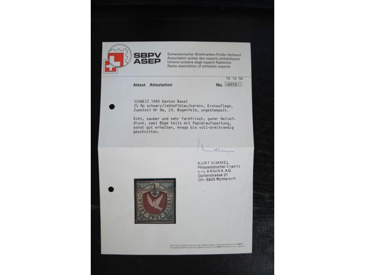 1843/1999, in den Hauptnummern überkomplette und teils spezialisierte Sammlung, in 3 in Ziegenleder gebundenen, individuellen
