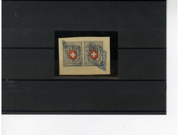 1843/50, interessante Partie von 10 bessere Fälschungen, dabei zweimal Doppelgenf und Winterrhur als Einzelmarke und im Paar,